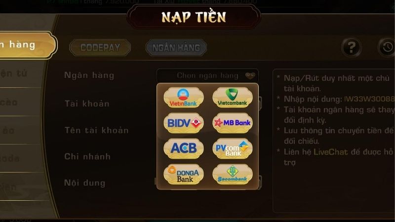 Các Phương Thức Nạp Tiền Iwin Nhanh Chóng và Tiện Lợi