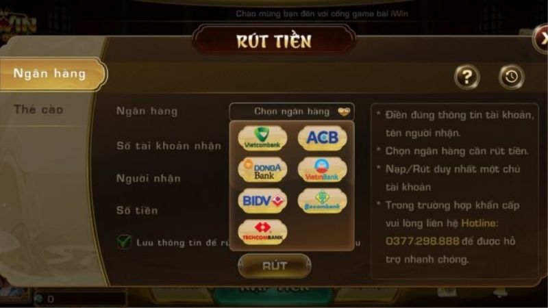 Hướng Dẫn Quy Trình Rút Tiền Iwin Dành Cho Hội Viên Mới