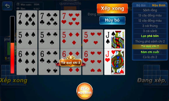 So Sánh Thứ Hạng Các Bộ Bài Trong Mậu Binh Go88
